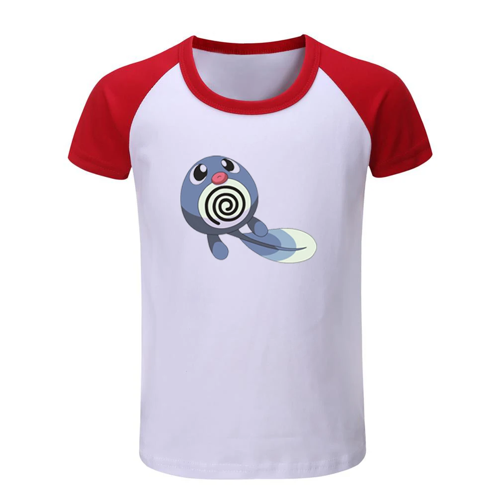 Детские футболки с рисунком Pokemon Dratini Lapras Poliwag графическим принтом Рождественский