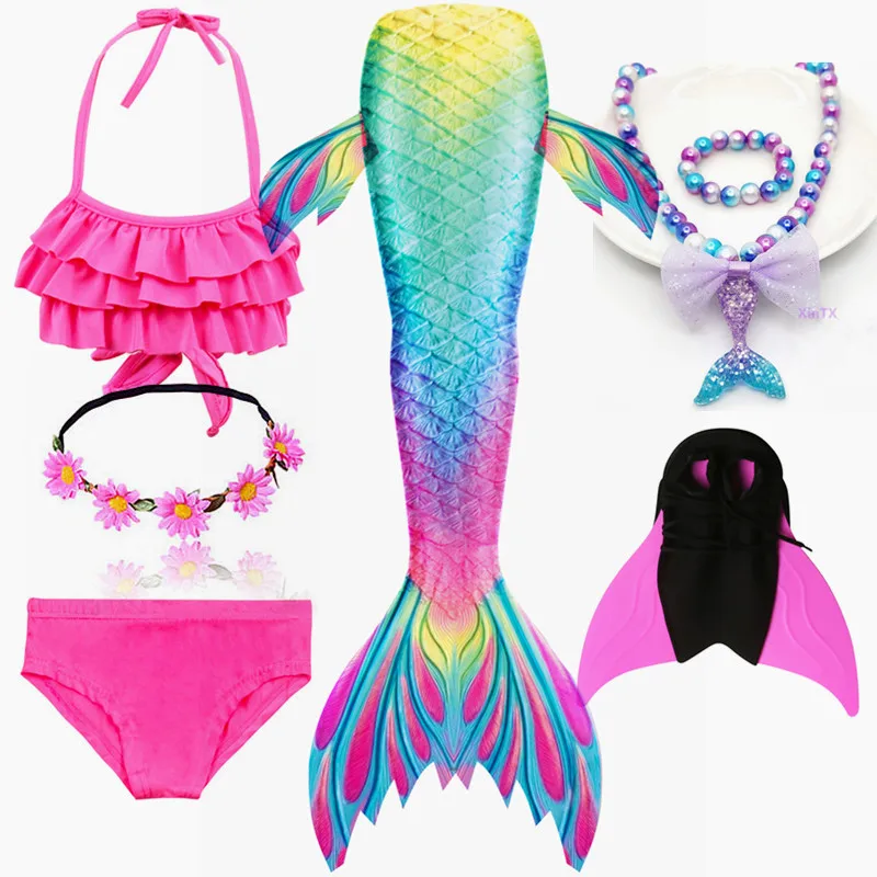 Новинка! Детский комплект бикини для купания Русалочка девочек ванный