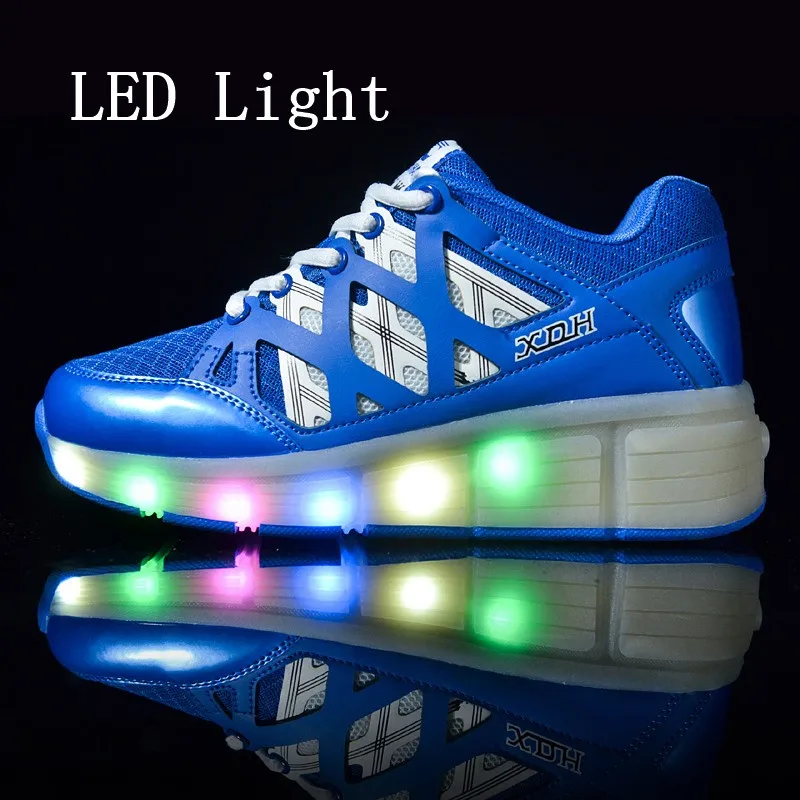 

Children Glowing Sneakers Kids Roller Skate Shoes Children Led Light up Shoes Girls Boys Sneakers with Wheels tenis infantil