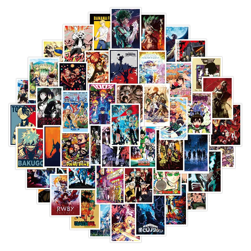 

50PCS A Japan Poster Animation Collection Stickers Decal Toy ForMotorcycle Skateboard Phone Diarie Scrapbook Desk