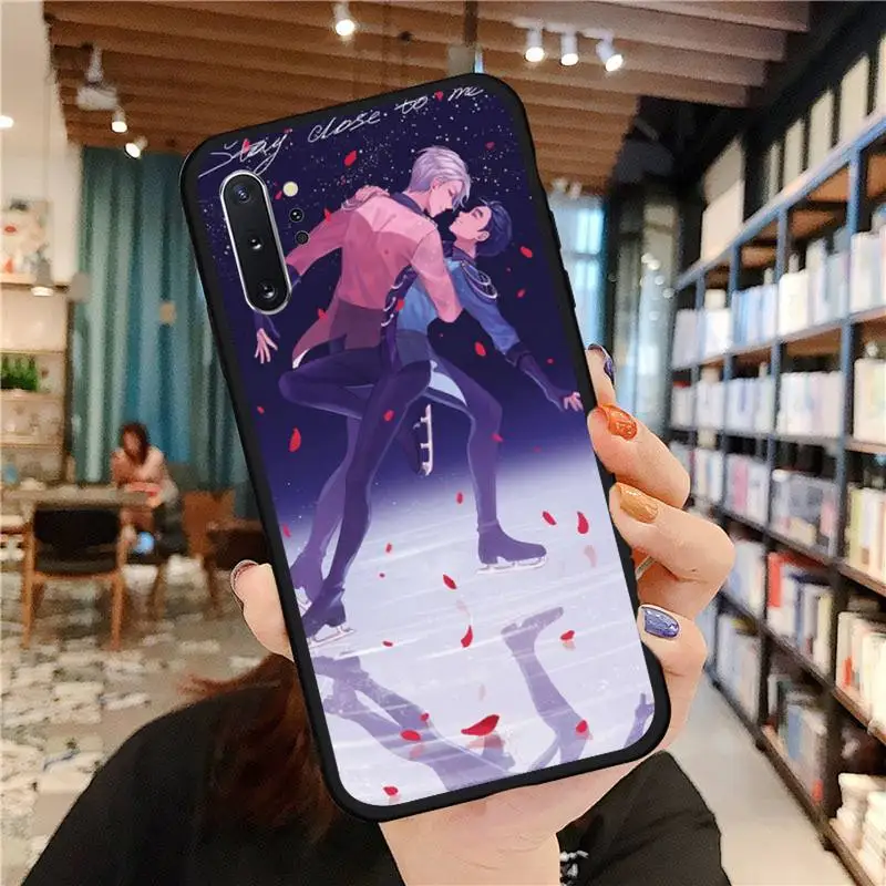 

Anime Yuri On Ice Yuri love Phone Case for samsung galaxy a51 a52 a71 a50 a12 a72 a21s a70 s21 s20 fe s10 note 20 10 ultra plus