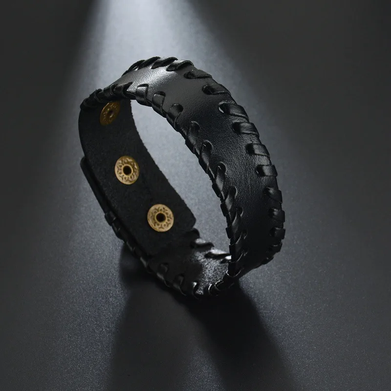 Новинка 2021 модные браслеты в Европе и коже плетеный браслет с буровой пряжкой