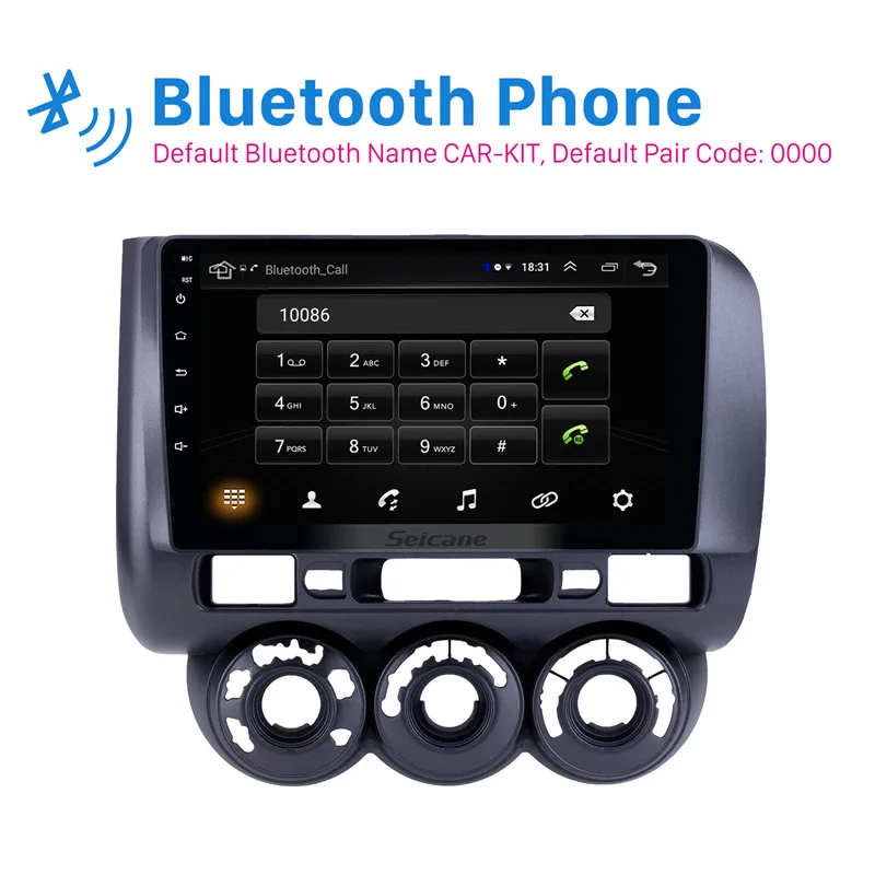 Seicane Android 8.1 9 inch Car GPS Radio Multimedia player for 2002-2008 Honda Jazz Manual AC Right Hand Drive Head Unit Stereo |