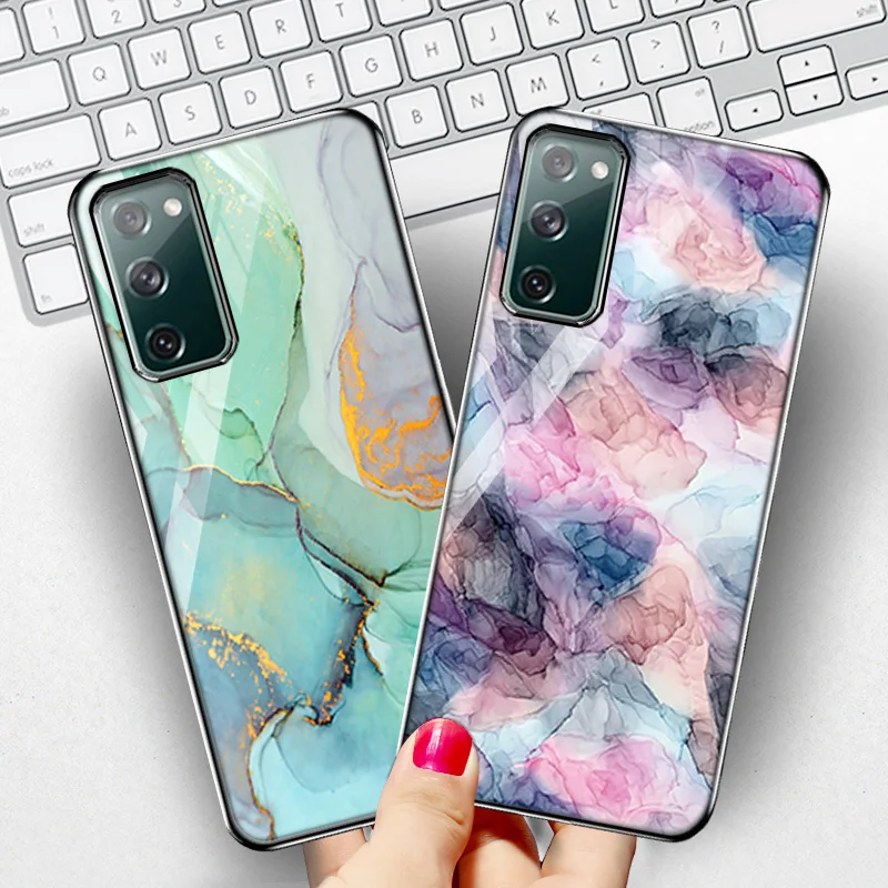 S22 Plus Case For Samsung S20 Plus Case Tempered Glass Case For Samsung S21 S22 Ultra Cover S20 FE S8 S9 Note 20 10 Plus Funda
