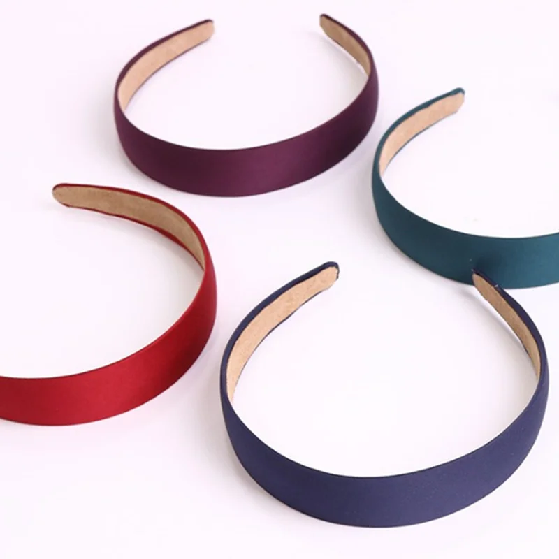 

1Pc Satin Wide Women Headband Elastic Adjustable 5-Color Hairband Hair Accessories Lady Girls Headwear Styling Tools