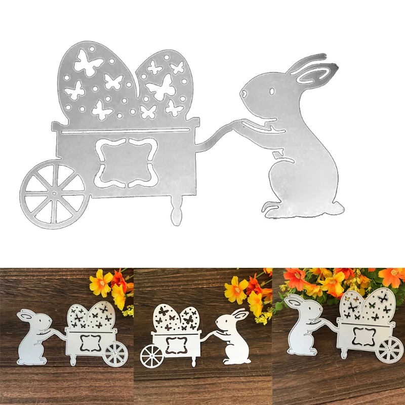 

Easter Bunny Cart Metal Cutting Dies Stencil Scrapbooking DIY Album Stamp Paper