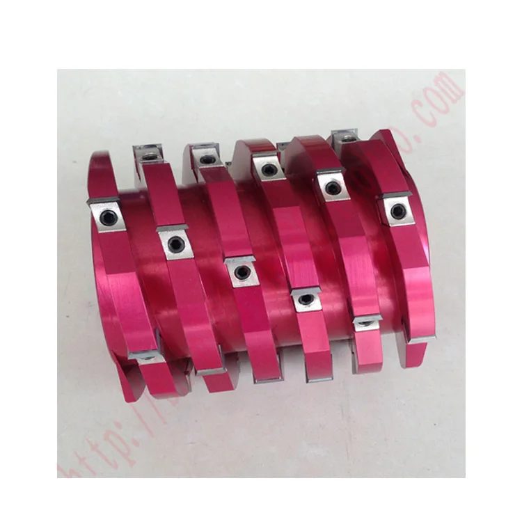 売却 木工廃棄スパイラルカッターヘッド、取り外し可能なアルミフラットナイフ、 4 両面かんな