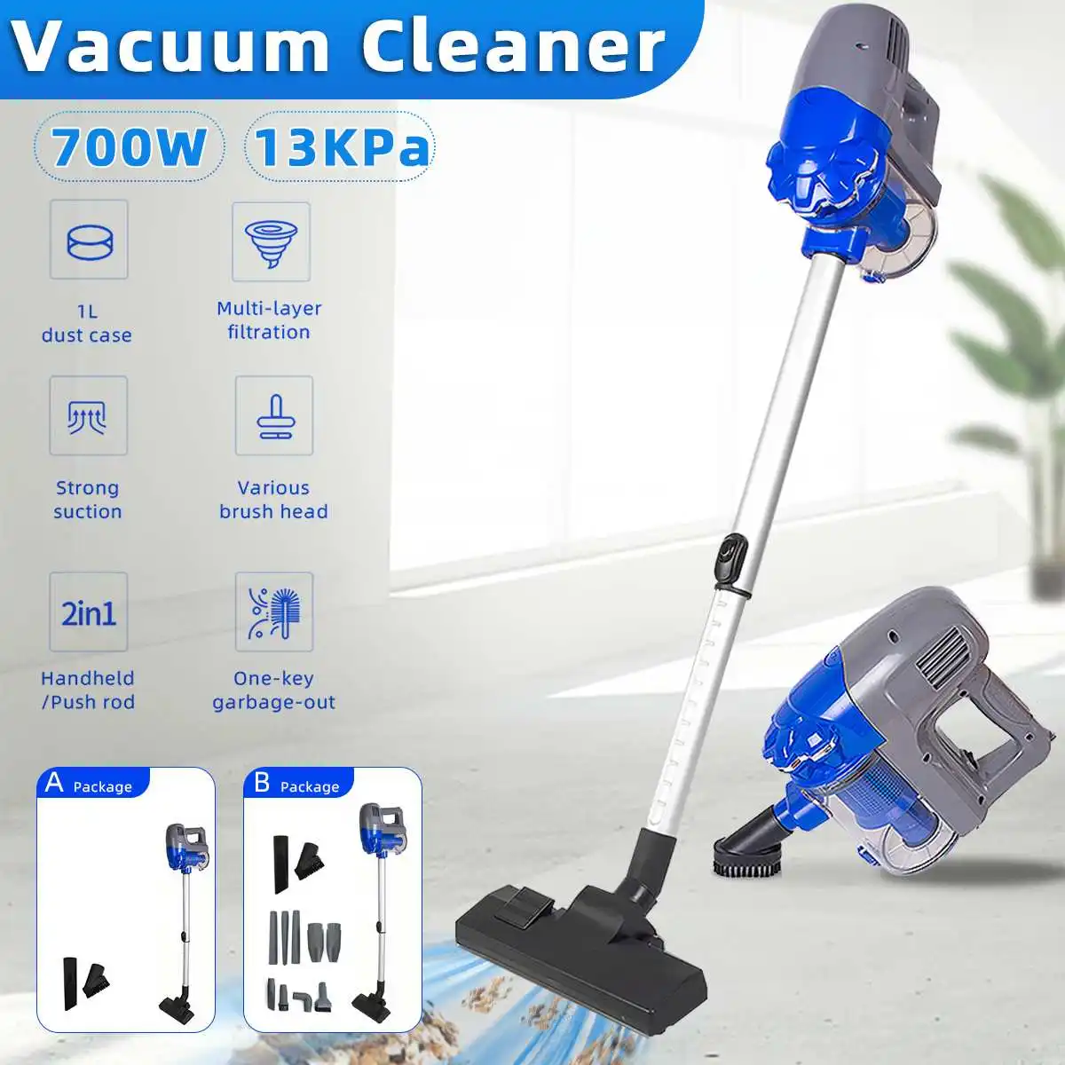 

Ручной пылесос, 13000 па, Мощное всасывание, ультра-Тихая ручная беспроводная ручка, аспиратор, 1 л, большой пылесборник, 220 В/110 В