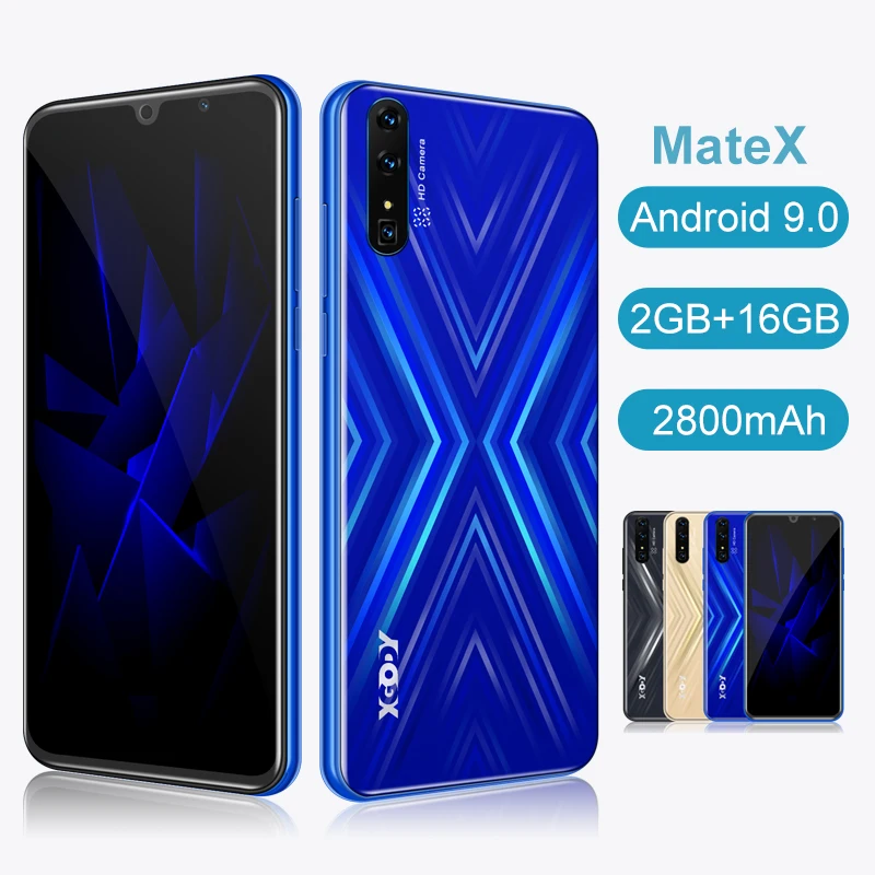 global celular smartphone android 9 0 6 3 big screen face id unlock 2gb 16gb quad core 3000mah dual sim 8mp camera mobile phone free global shipping