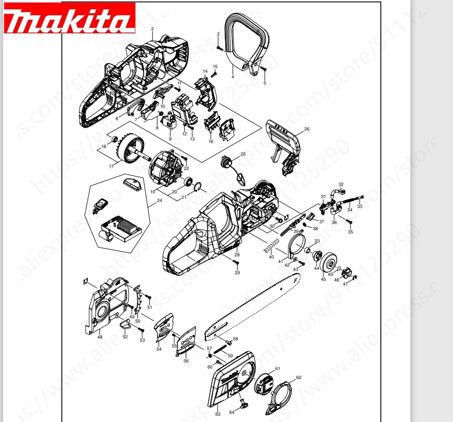 

Maktia for DUC353 Rotor switch stator handle housing bearing Spindle gear (Consult customer service)