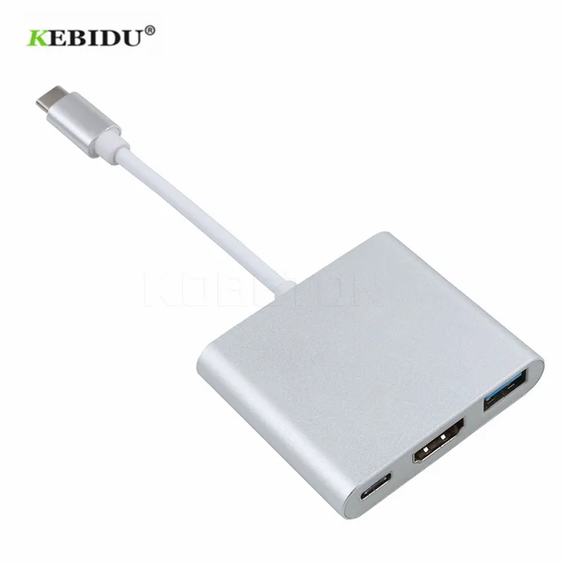 KEBIDU USB-C USB 3,1 Typ-c Stecker Auf USB 3,0 Weibliche Lade Adapter 4K Für Macbook Air 12 konverter Typ-c Adapter