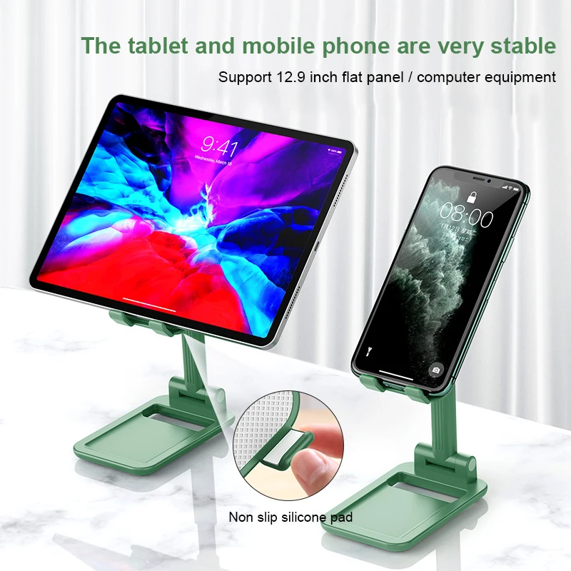 meide phone stand for iphone 11 xiaomi samsung foldable metal desktop tablet phone holder universal table cell phone holder free global shipping