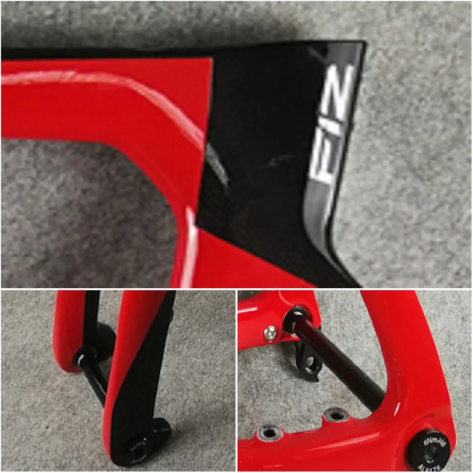 

441 Meteor Red Disc Brakes T1100 1K F12 Disk Carbon Road Frames BSA Frameset Talon Handlebar 400 420 440*80 90 100 110mm