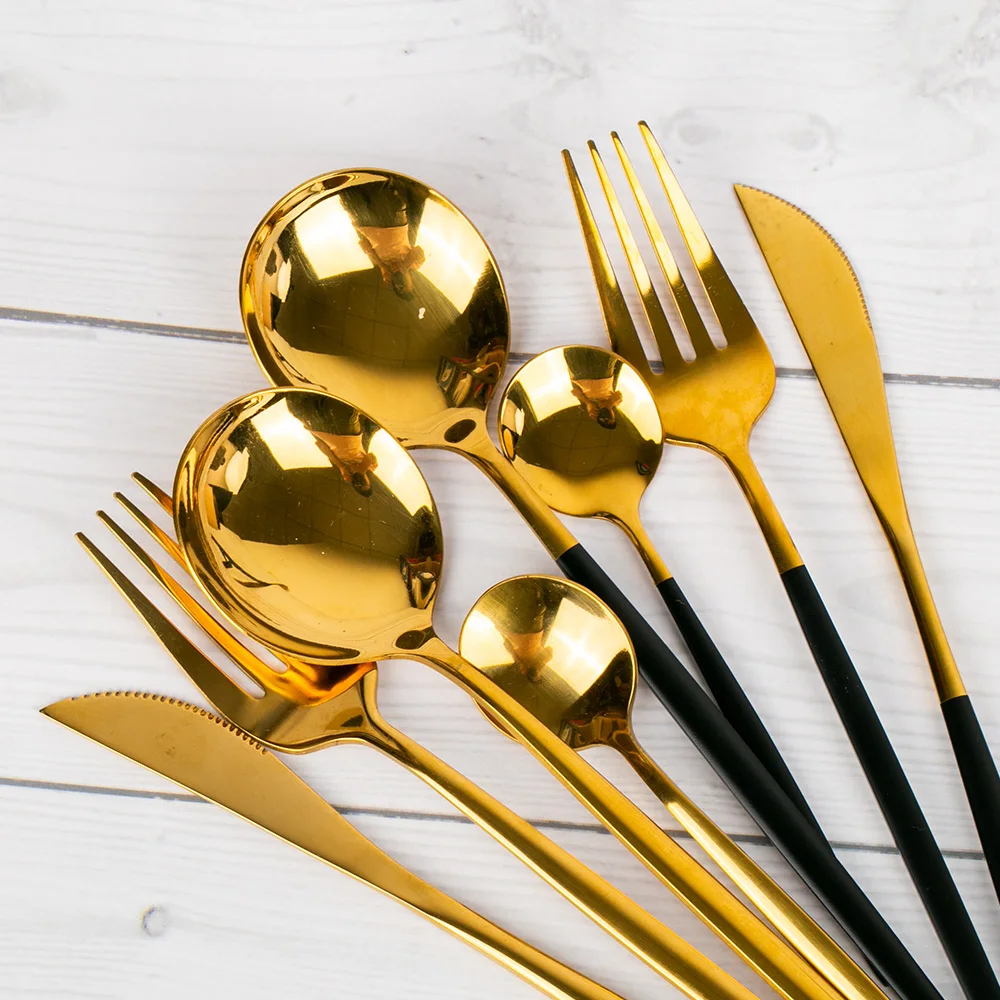 Набор столовых приборов USTINIAN кухонные ножи из нержавеющей стали вилки ложки