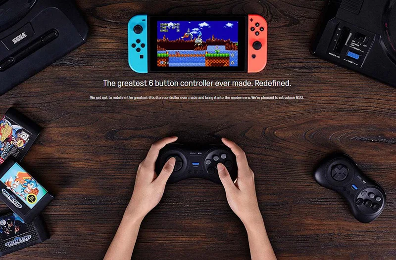 WUIYBN 8BitDo M30 Bluetooth геймпад беспроводной контроллер Джойстик для nintendo переключатель ПК, macOS и Android