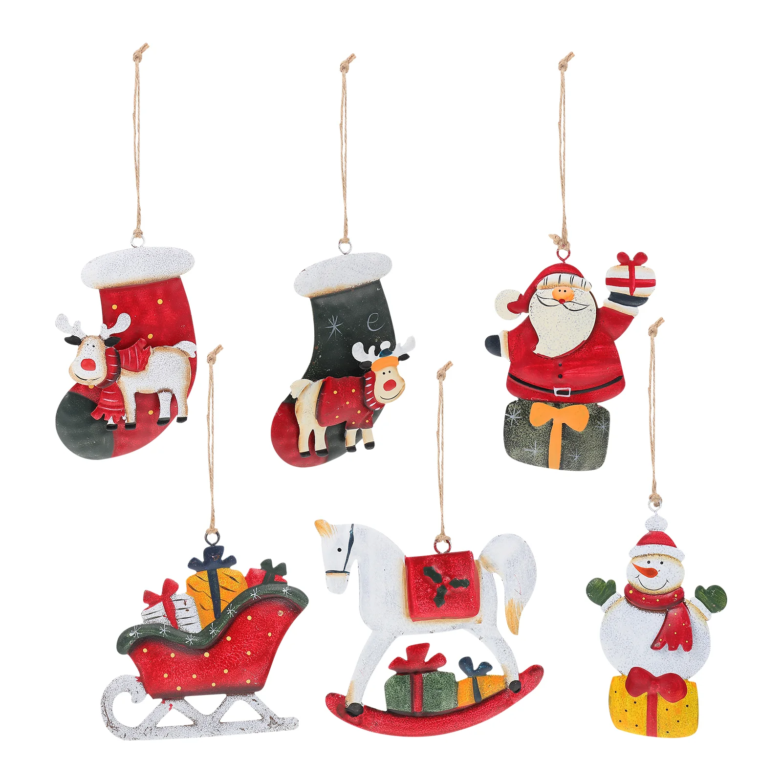 

6 шт., подвесные украшения для новогодней елки