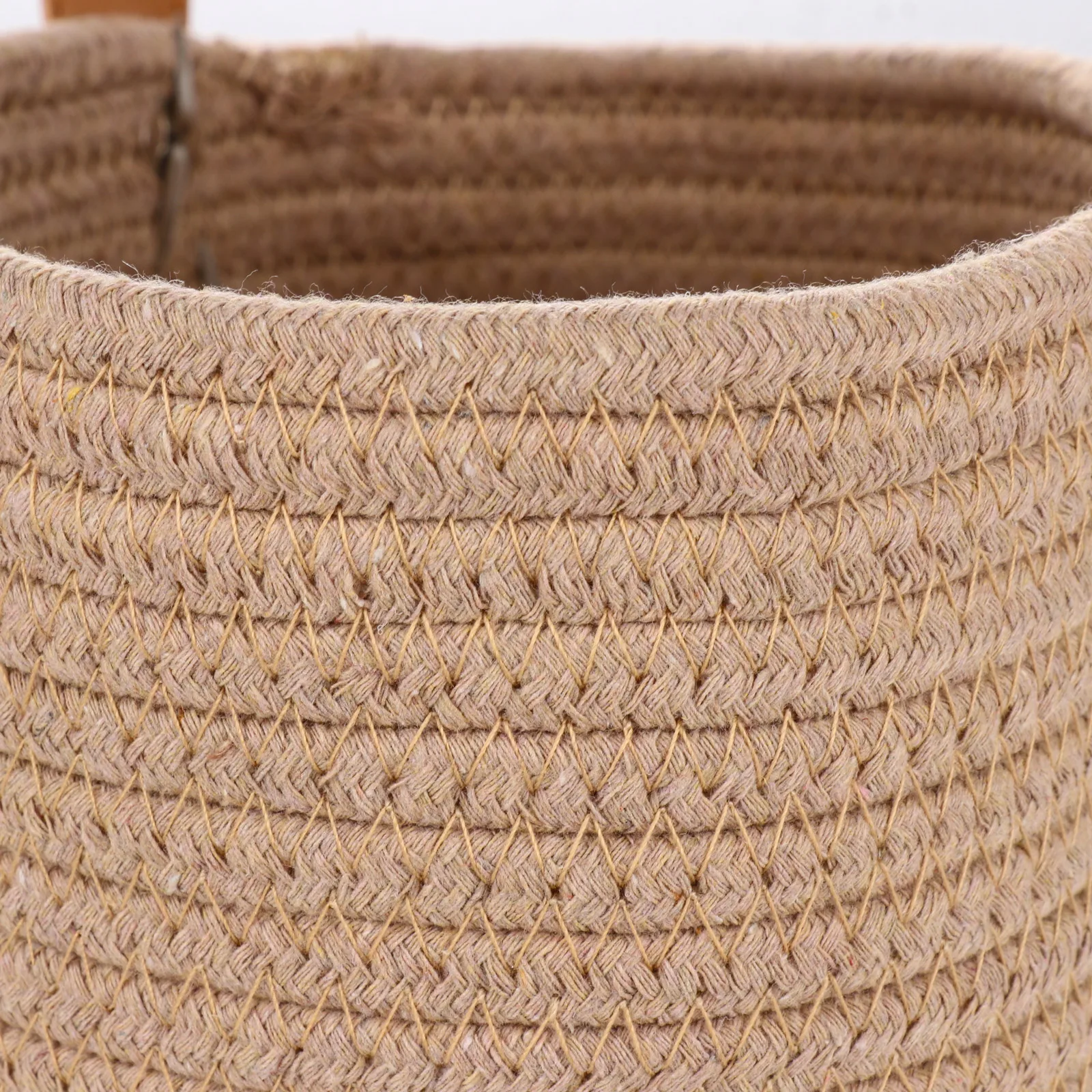 

Woven Basket Rope Planter Home Decoration Simulation Hand Made Cotton Imitation Rattan Hanging Flower Pot