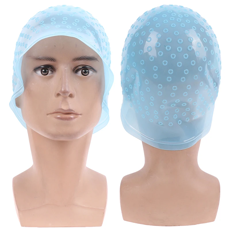 

Reusable Highlighting Dye Cap Silicon Highlights Hat Hair Colouring Frosting Tipping Dyeing Color Tools hair Color Styling Tools