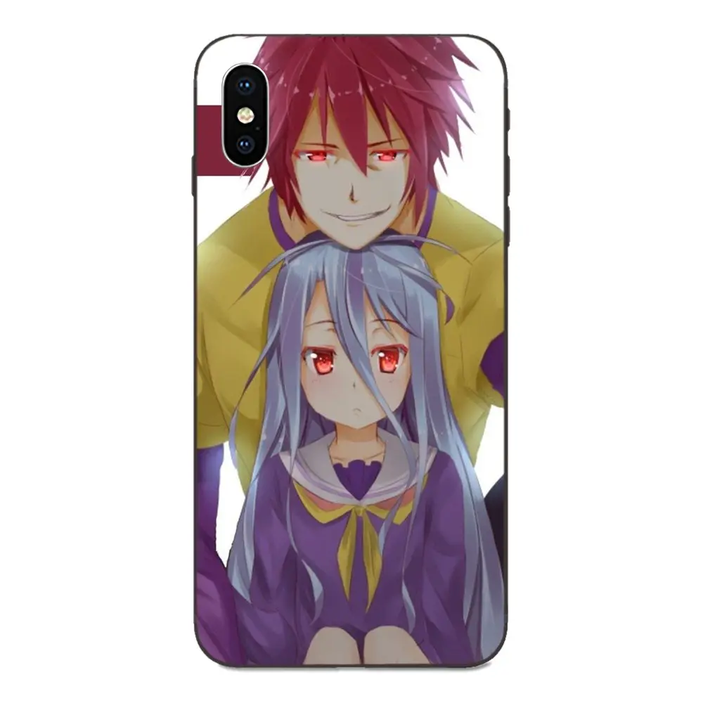 Телефон Cartoon No Game Life Shiro с узором из TPU для Apple iPhone 4 4S 5 5S SE 6 6S 7 8 Plus X XS Max XR.