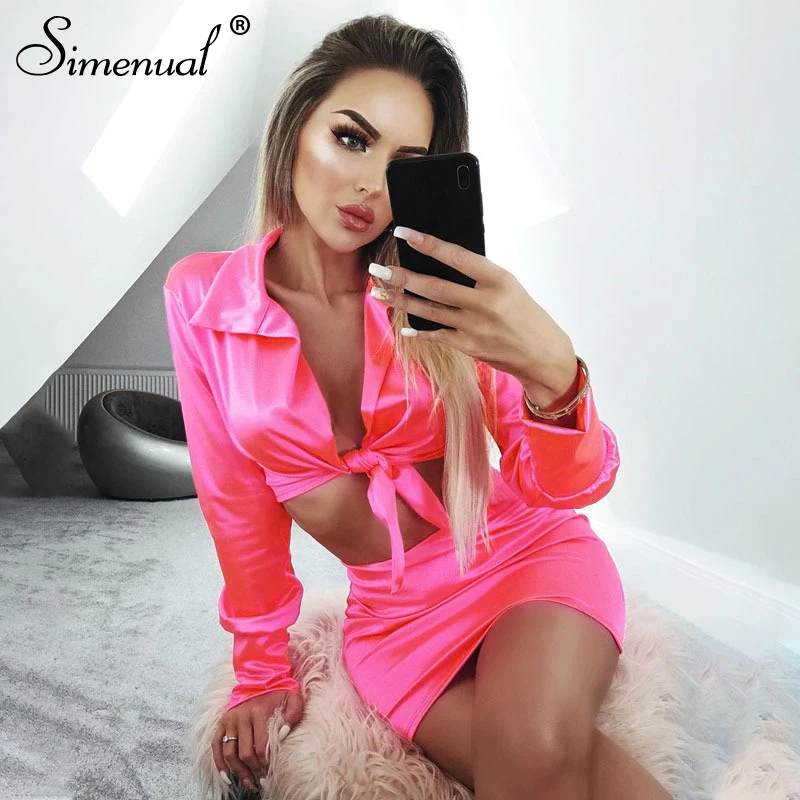 Комплект из 2 предметов женский атласный пикантный Модный комплект шелка с