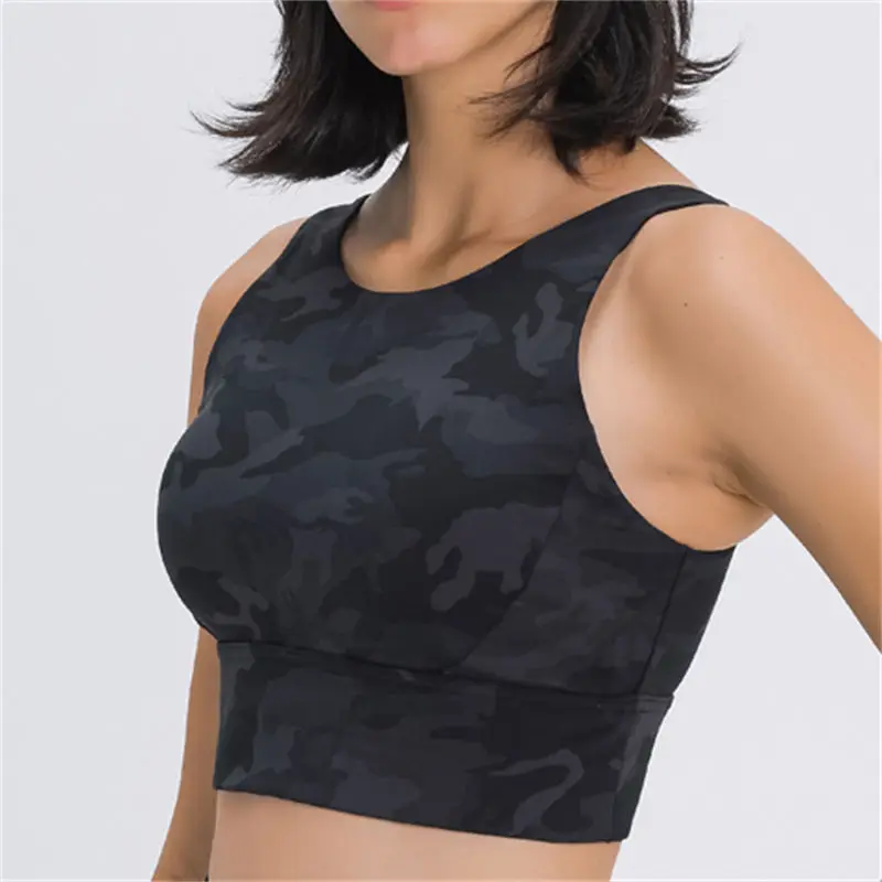 

Women Naked Feel Sports Bra High Impact Fitness Bra Super Soft Crop Top Bra Women Fitness Bra Camo Workout Bra Accessories
