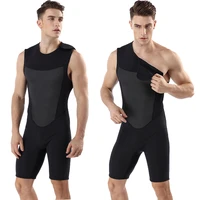 mens wetsuit 2mm neoprene one piece sleeveless wetsuit warm snorkeling surfing swimsuit warm back zipper wetsuit swimming vest