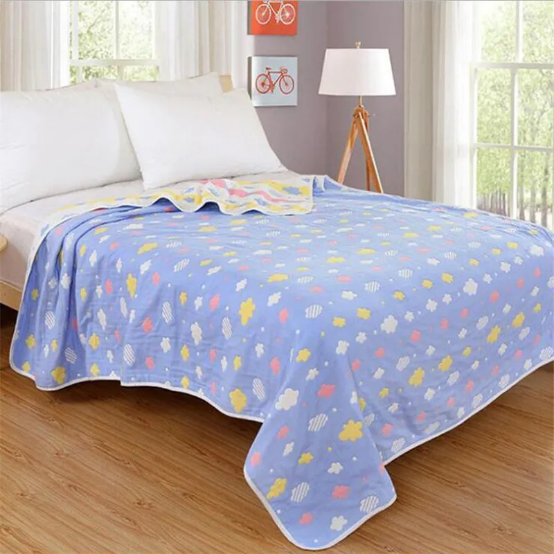 Новое 6 слойное одеяло для взрослых многофункциональное хлопковое Марлевое