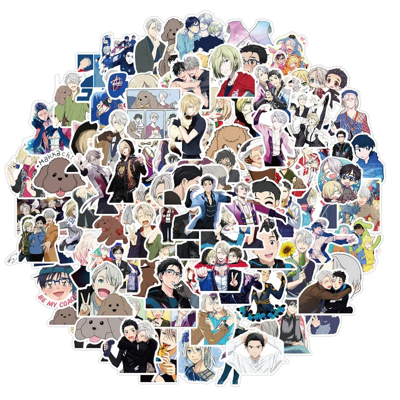 

10/100Pcs/Pack YURI!!! on ICE Graffiti Sticker Anime Stickers for Motorcycle Luggage Laptop Bicycle Skateboard Pegatinas Sticker