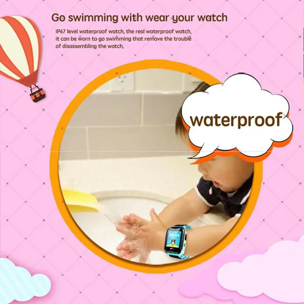 Y34 Daily Waterproof Anti Lost Child GPS Tracker SOS Positioning Tracking Kids Smart Watch Phone Baby Safe Christmas Gifts | Электроника