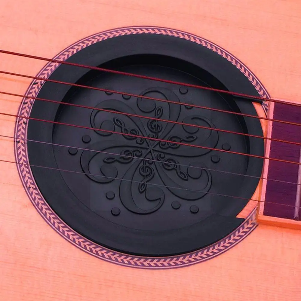 

Guitar Soundhole Cover Silicone Sound Hole Cover Block Guitar Acoustic Folk Classic Plug Sound Parts Buffer Accessory Weak M1G6