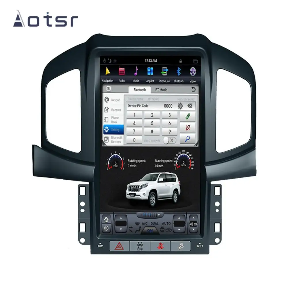 Aotsr Tesla 13," Android 8,1 вертикальный экран автомобильный DVD мультимедийный плеер gps навигация для Chevrolet Captiva 2012- carplay