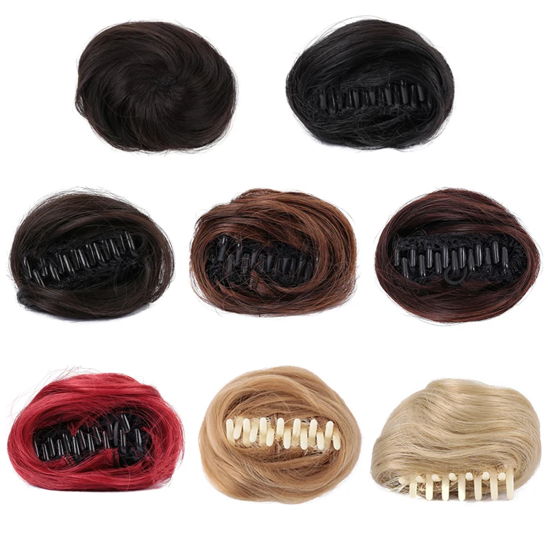 XUANGUANG женские булочки из синтетических кудрявых волос |