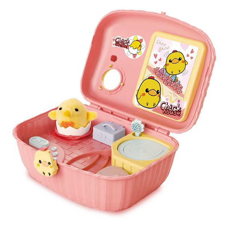 

Play House Chick Toy Kit Funny Interactive Toy for Kids Girls Raising Game Interactive Toy Chicken Raising House Toys