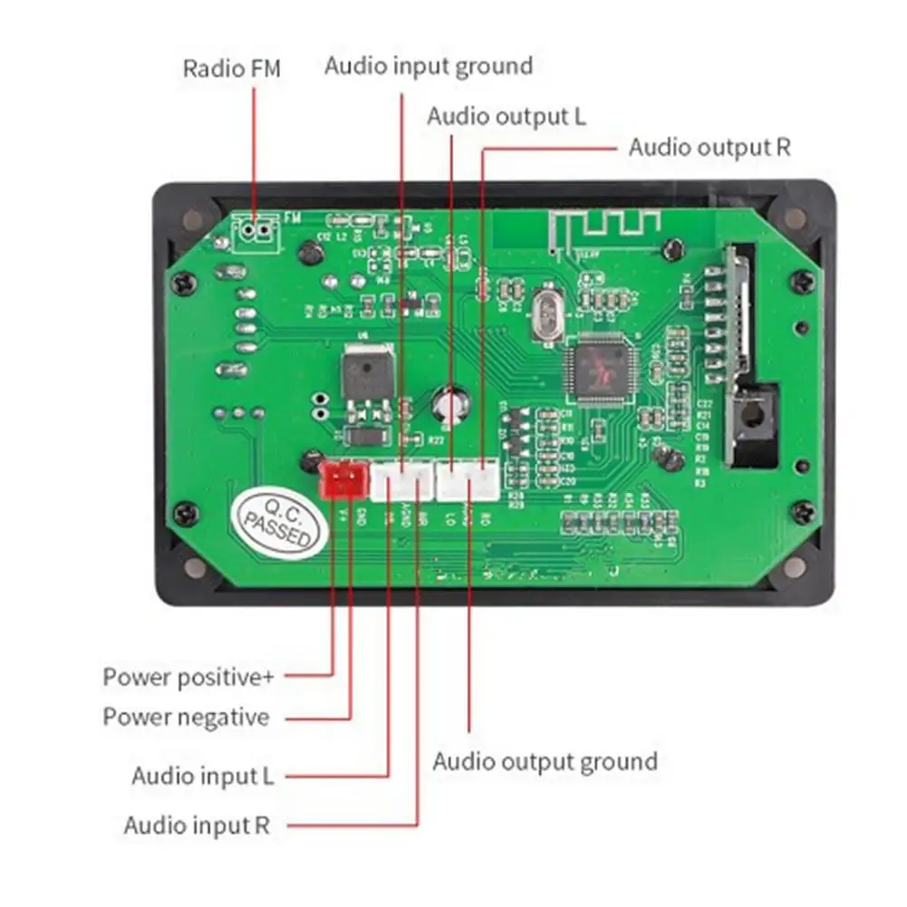 4.2 Audio Receiver Decoding LCD MP3 Decoder Board Bluetooth Support Recording Radio Lyrics Display USB Player Drop Shipping | Автомобили и