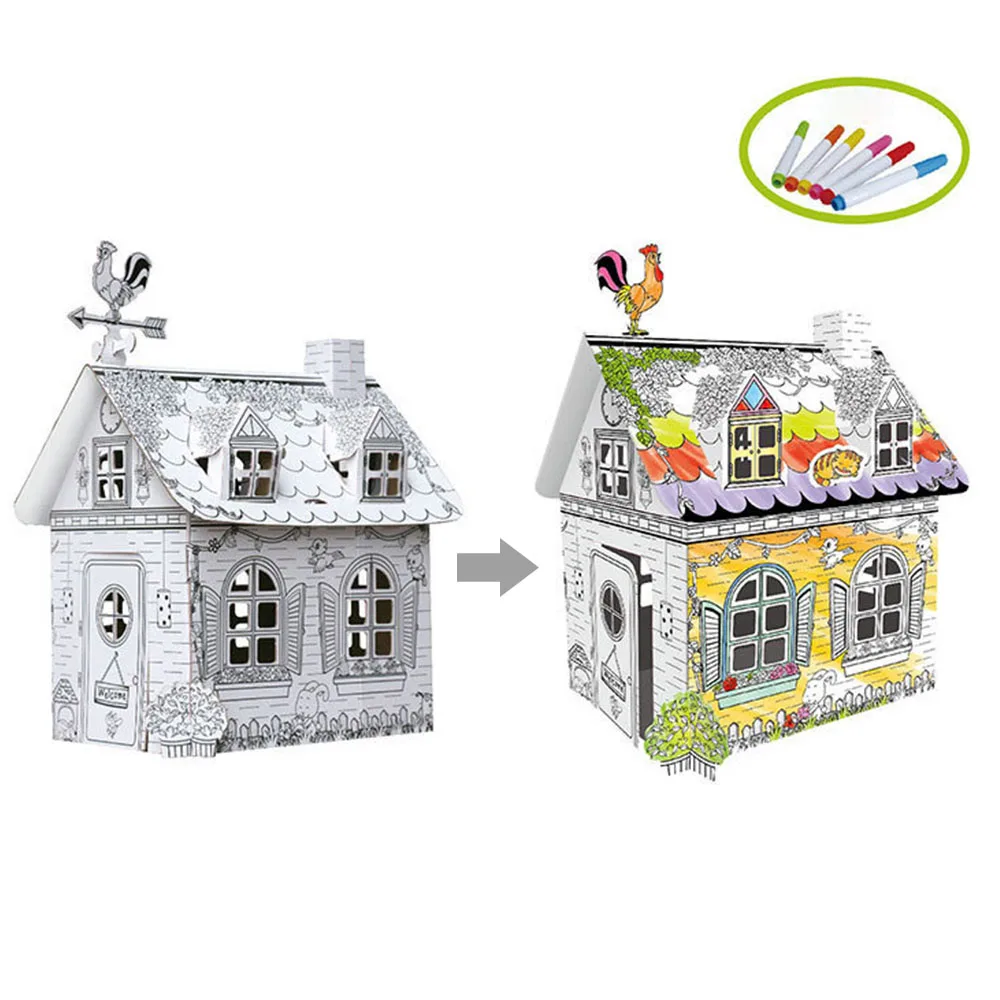 Детские игрушки для рисования Diy цветные граффити дома с 6 цветными игрушечные