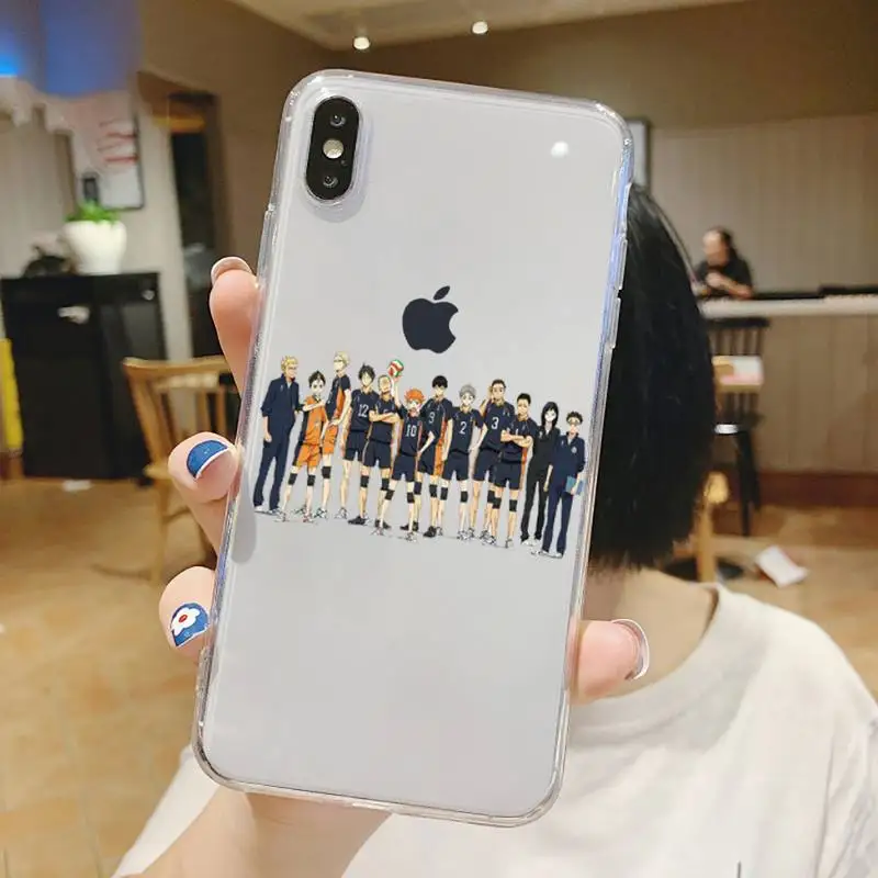 

Haikyuu Hinata attacks anime manga Phone Case Transparent soft For iphone 5 5s 5c se 6 6s 7 8 11 12 plus mini x xs xr pro max