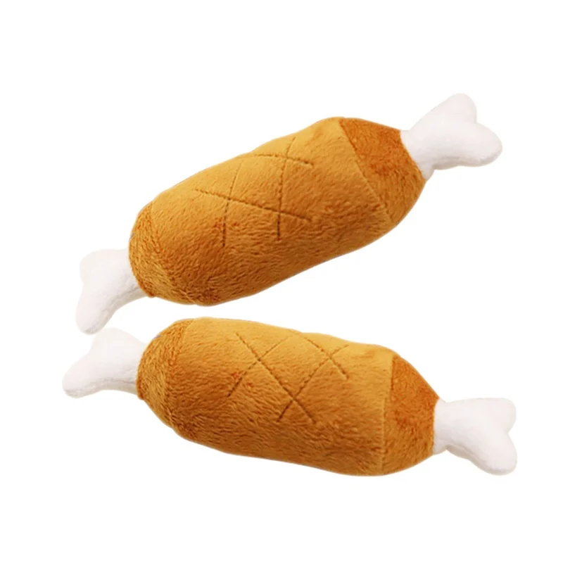 Плюшевый питомец курица ножка звучащая игрушка собака кошка плюшевые звуковые