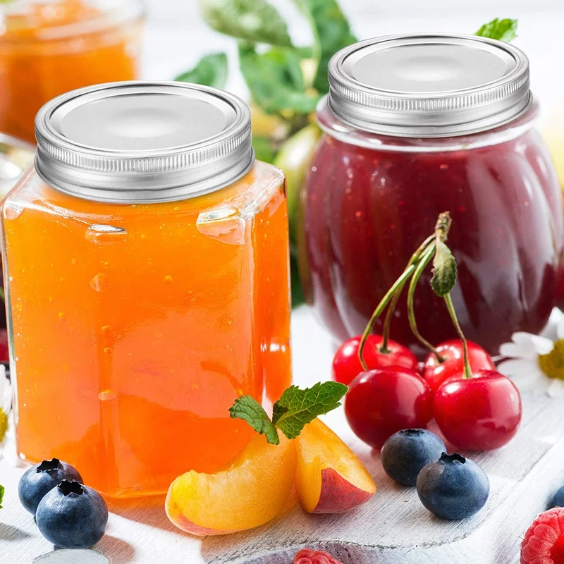 

40 Sets Mason Canning Jar Lids Regular Mouth Jar Lids Leak Proof Split-Type Lids and Mason Canning Jar Caps