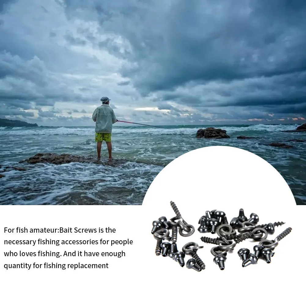 

10pcs Threaded Boilie Bait Screws Fishing Hook Stop Hook Stopper Fishing Hook Block Beads Carp Fishing Tackles for Carp Fishing