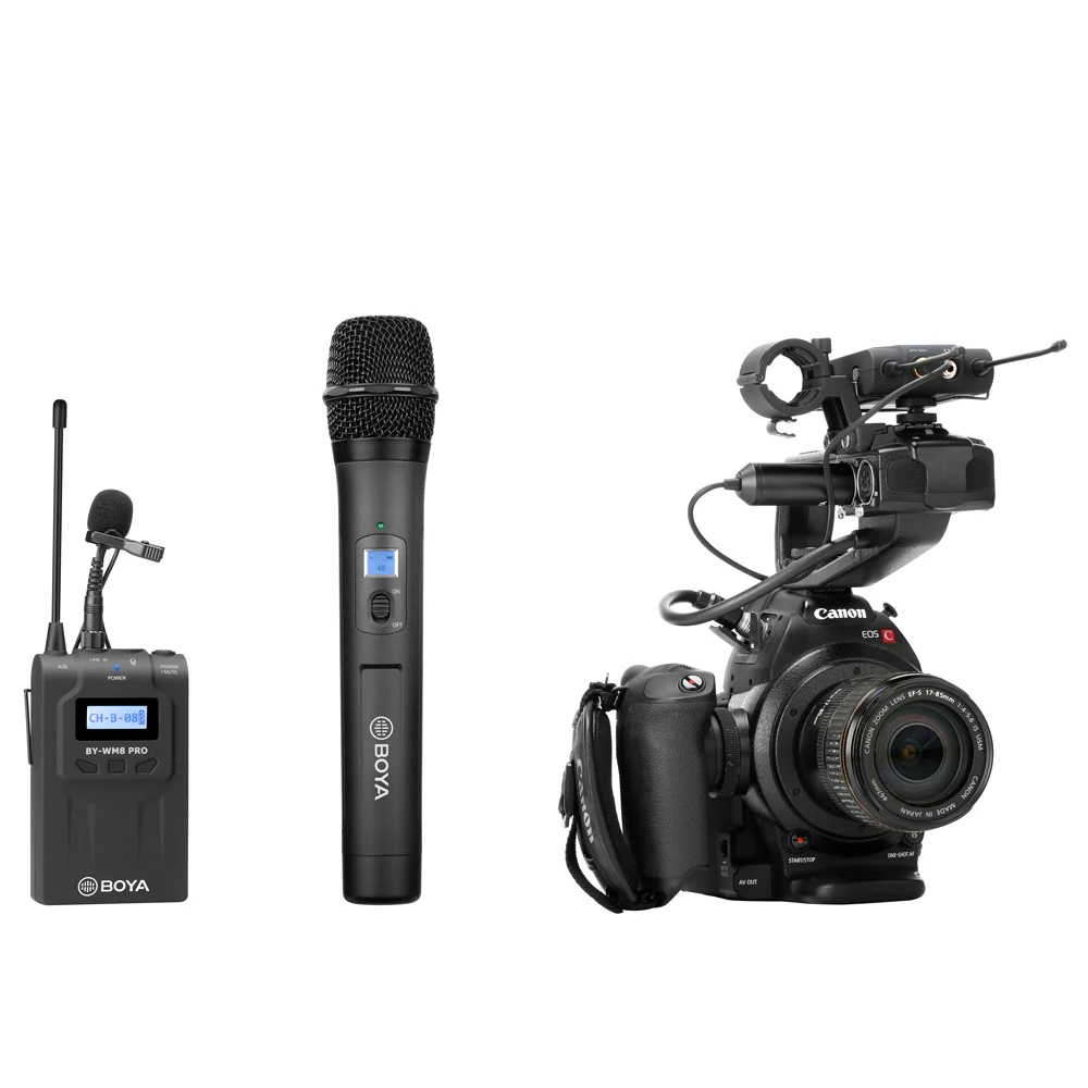 BOYA BY-WHM8 Pro ручной микрофон UHF Беспроводной однонаправленный динамический микрофон передатчик для сценической пленки ENG BY-WM8 профессиональный приемник