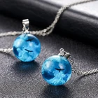 Очаровательный кулон с голубым небом и белыми облаками и птицами градиентный мужской кулон на ожерелье Прозрачный Кристалл Смола кулон ювелирные изделия для женщин подарок