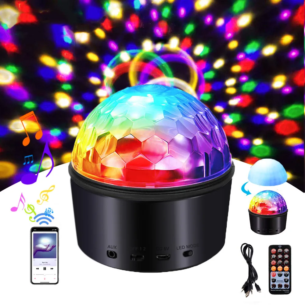 

Сценический портативный RGB-светильник для диджея, диско-шар, ночная лампа для KTV, свадьбы, вечеринки, шоу, 9 цветов, музыкальный клубный светил...