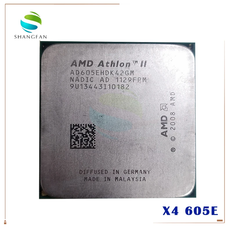 Четырехъядерный процессор AMD Athlon II X4 605E 2 3 ГГц AD605EHDK42GI AD605EHDK42GM разъем AM3|socket am3|athlon ii