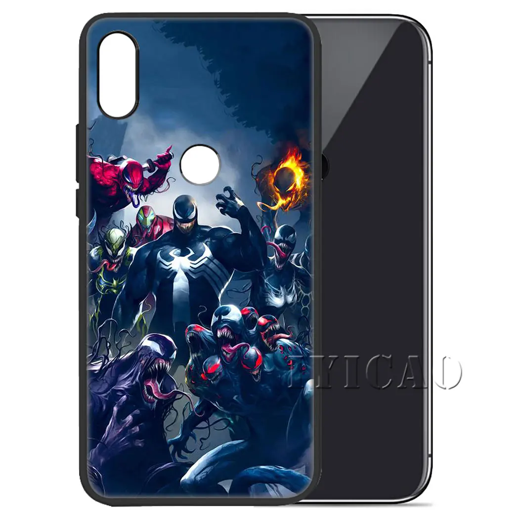IYICAO Marvel Venom Soft Silicone Case for Xiaomi Redmi Note 4X 5 6 7 8 Pro 5A Prime |