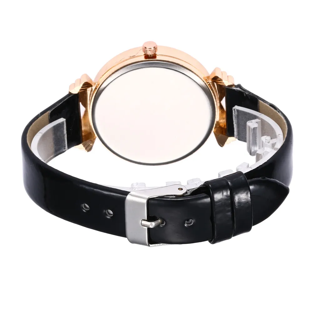 

Hot Clock 2021 Women Fashion Eiffel Tower pattern Leather Band Analog Quartz Round Wrist Watch Watches