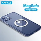 YKZ металлическая пластина из листового железа MagSafe наклейку держателя для iPhone12 бетонный завод мини мобильный телефон держатель MagSafing автомобильный держатель телефона стенд
