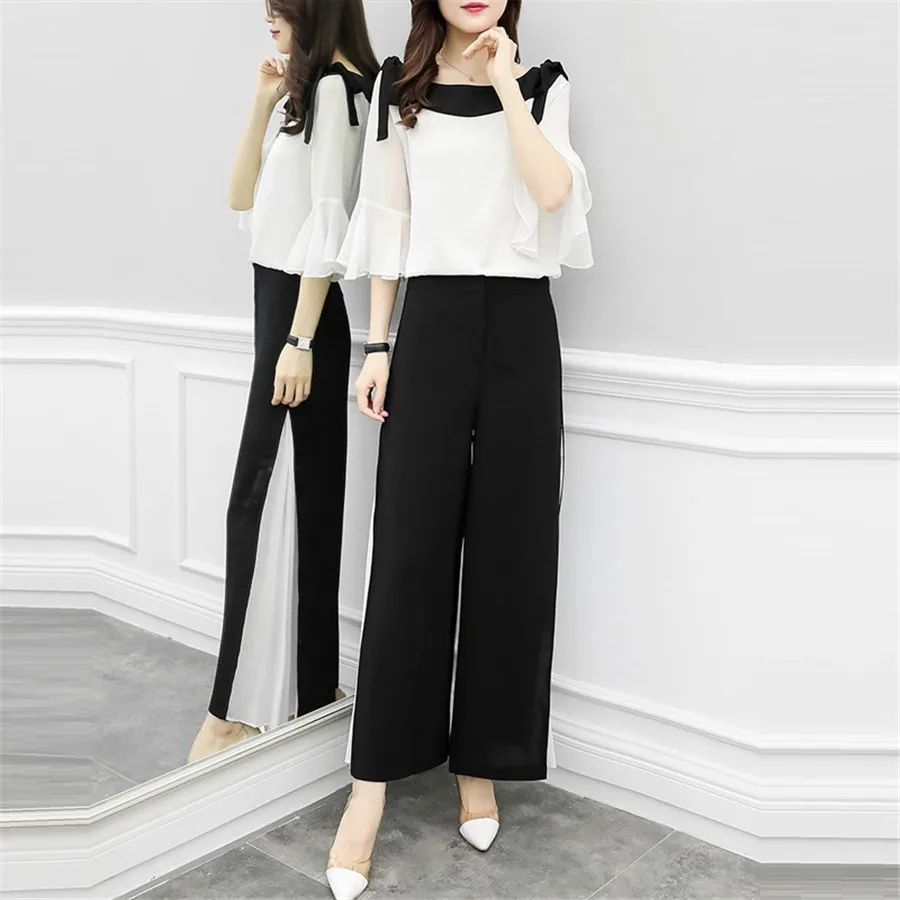 Летняя Новинка 2020 модные женские шифоновые брюки большого размера с коротким