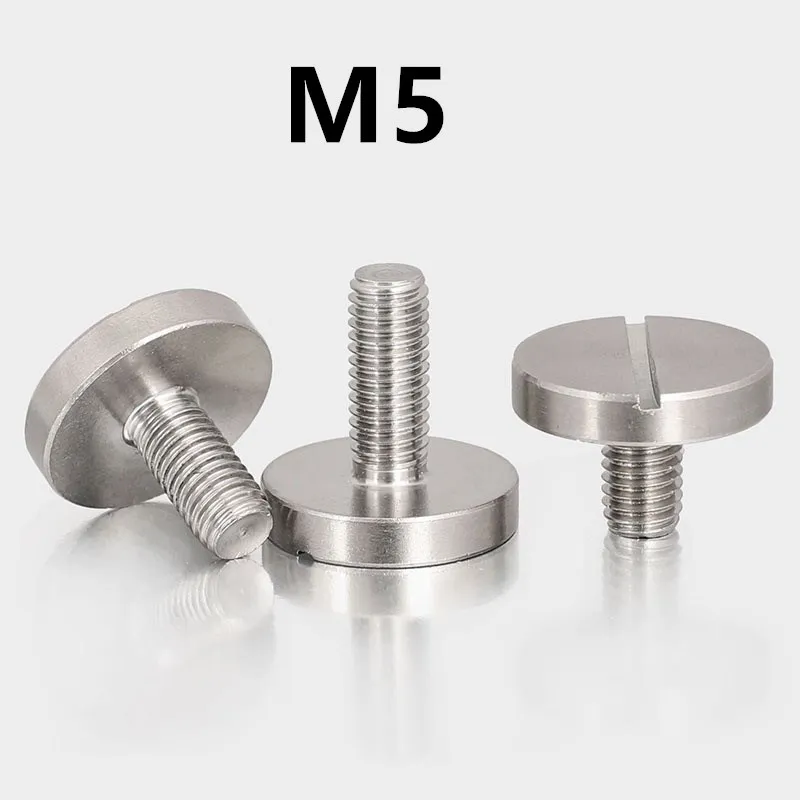 

10PCS M5x6/8/10/12/14/16mm GB833 Stainless steel Large flat head slotted screw case hand screw bolt