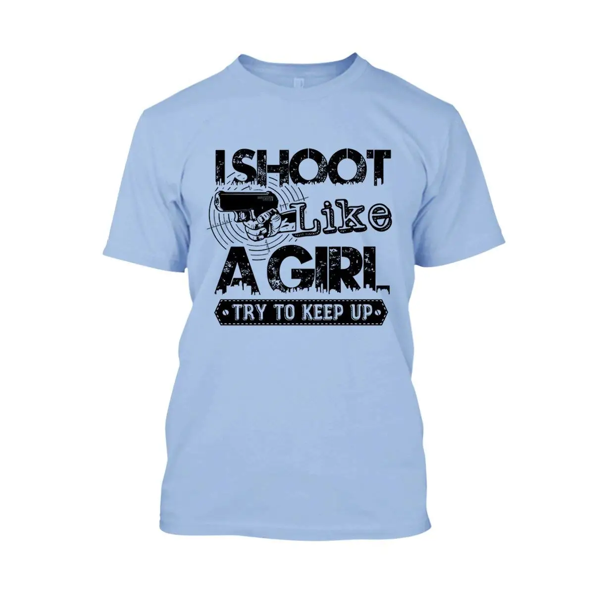 I Shoot Like A Girl T Shirts Adult Short Sleeve Unisex men women t shirt | Мужская одежда