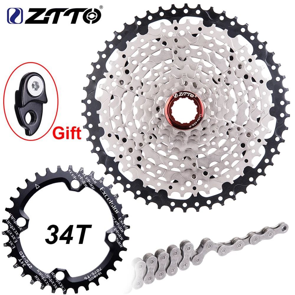 ZTTO 9 скоростная кассета для горного велосипеда 11-50T широкое соотношение MTB 9 скоростная велосипедная Звездочка 9 S свободного хода совместима с M430 M4000 M590 - Цвет: 34T-9S 50T SET